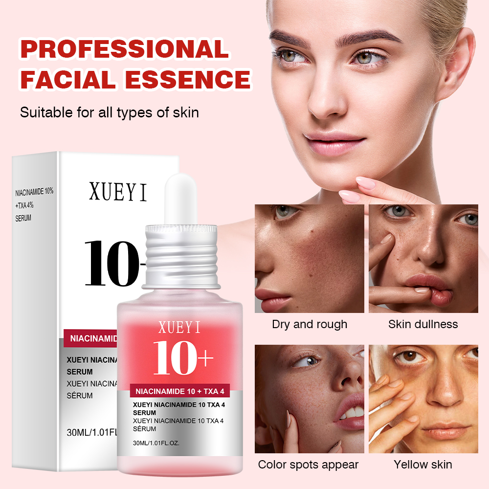 Niacinamide 10% Tranexamic Acid 4% Dark Spot Corrector Glow Serum 30ml Fade Hyperpigmentation for Radiant Skin OEM Private Label