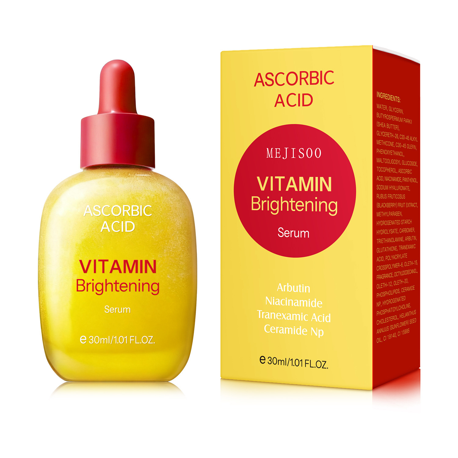 Brightening Vitamin C Face Serum with Niacinamide Dark Spot Corrector Glowing Glass Skin Care Whitening Hydrating Face Serum
