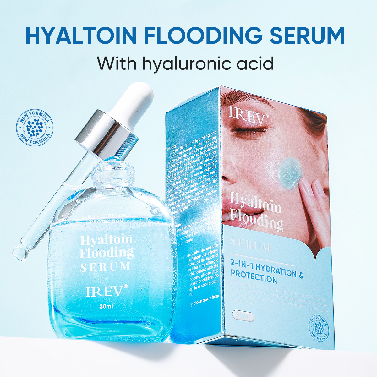IREV OEM Hyaluronic Acid Repair Serum For Face 30ml-Firming Moisturizing &amp; Nourishing