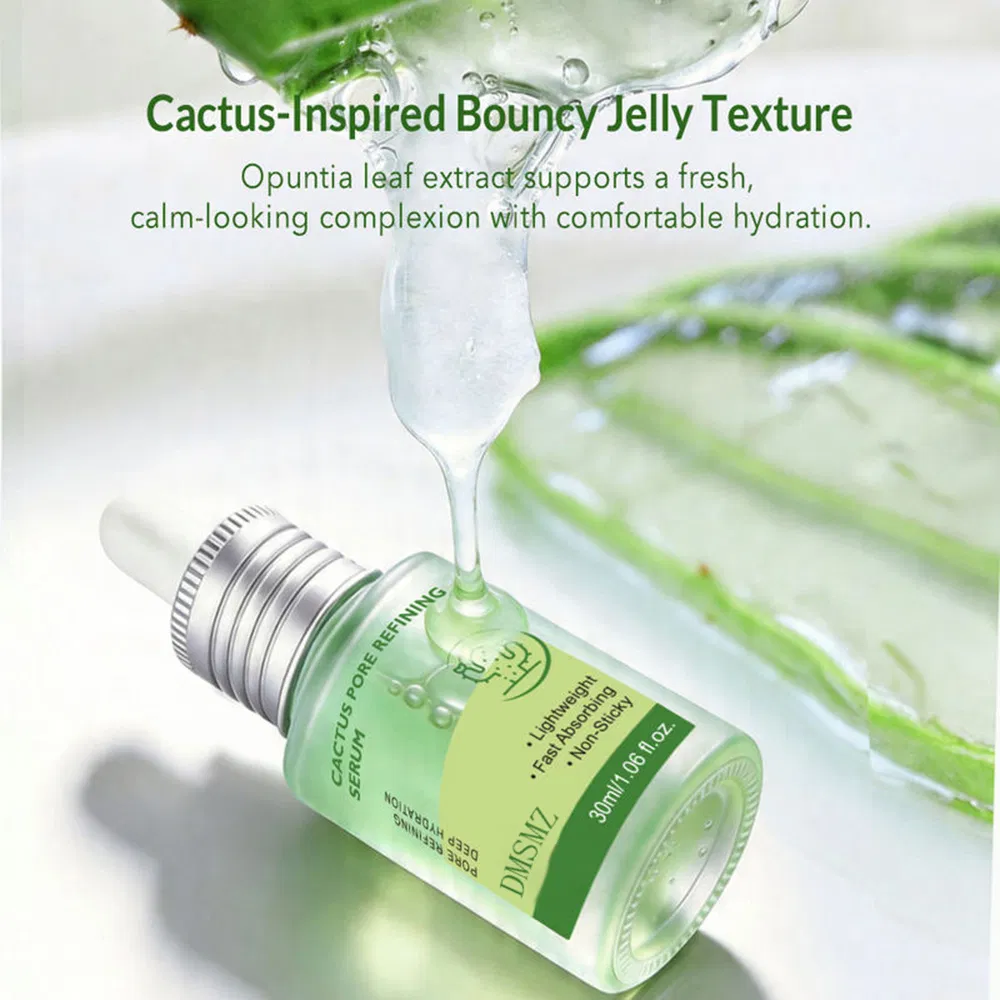 Oil Control Deep Hydration Skin Brightening for Rough Dull Skin Cactus Pore Minimizing Facial Serum