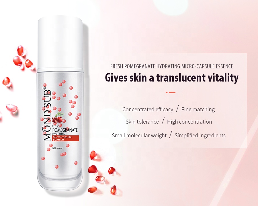 Private Label Custom Oem Pomegranate Multi Micro Capsule Serum Anti Wrinkle Skin Care Organic Lift Face Serum Cosmetics