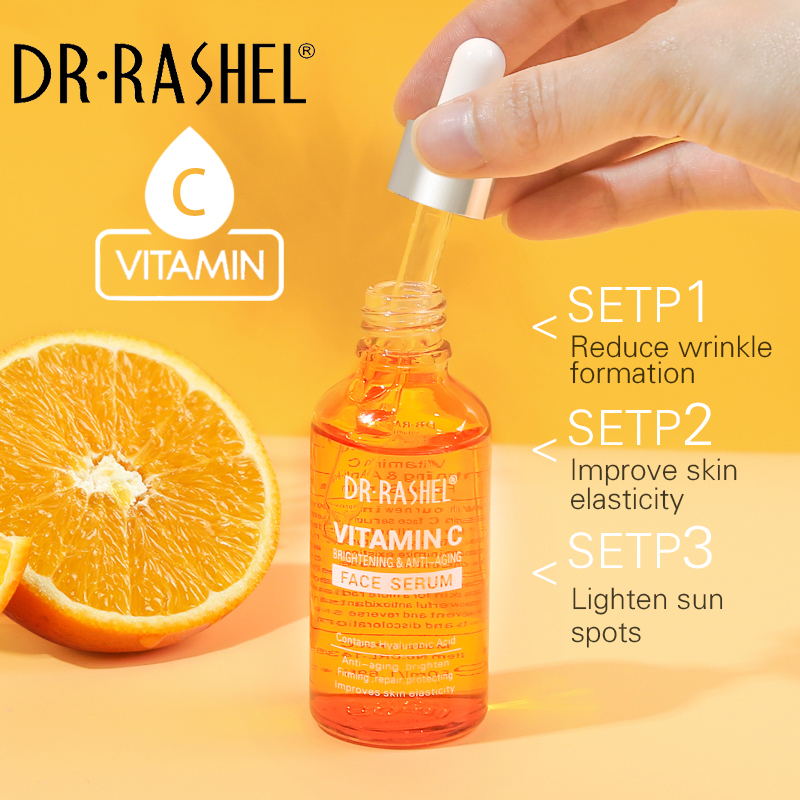 For Vitamin C Anti-Aging Whitening Liquid Face Serum 50ml Vegan Organic Facial Skin Care