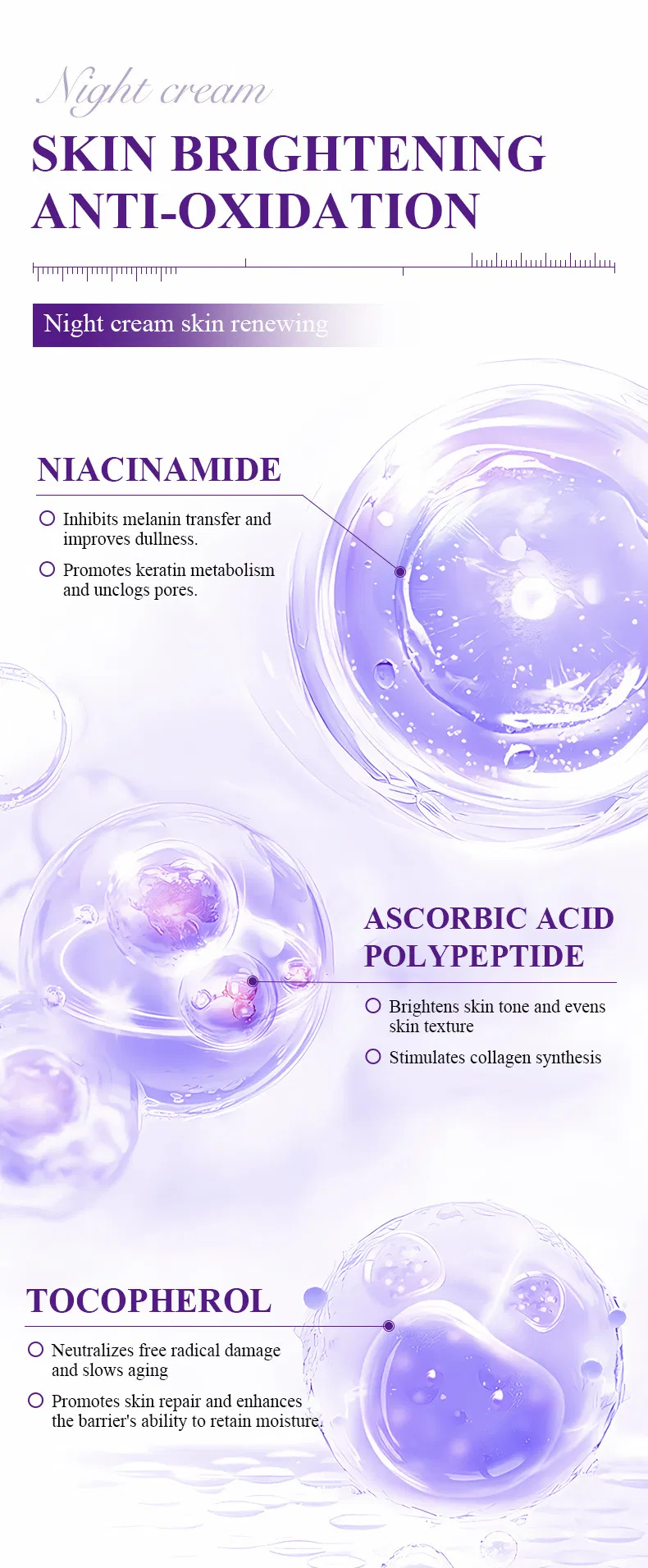 Hydrating Night Cream with Nicotinamide for Overnight Skin Renewal