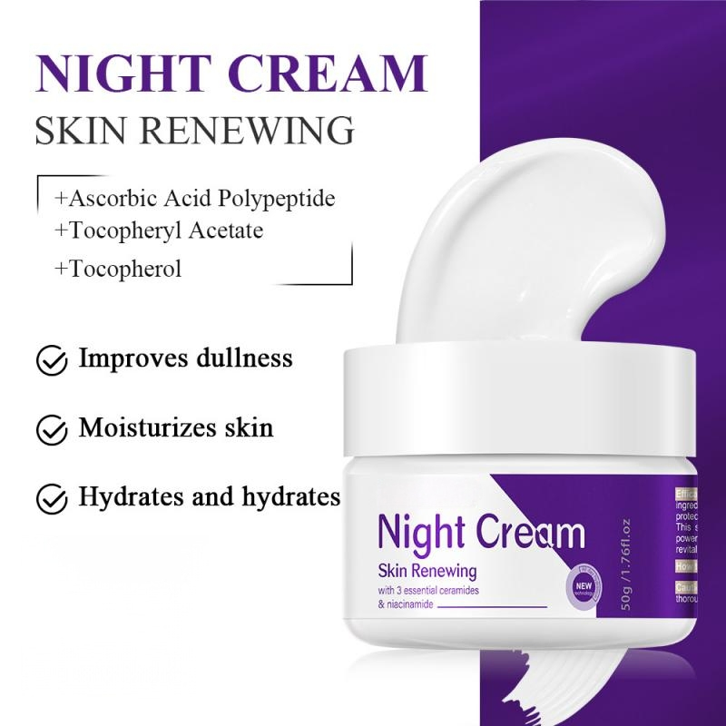 Hydrating Night Cream with Nicotinamide for Overnight Skin Renewal