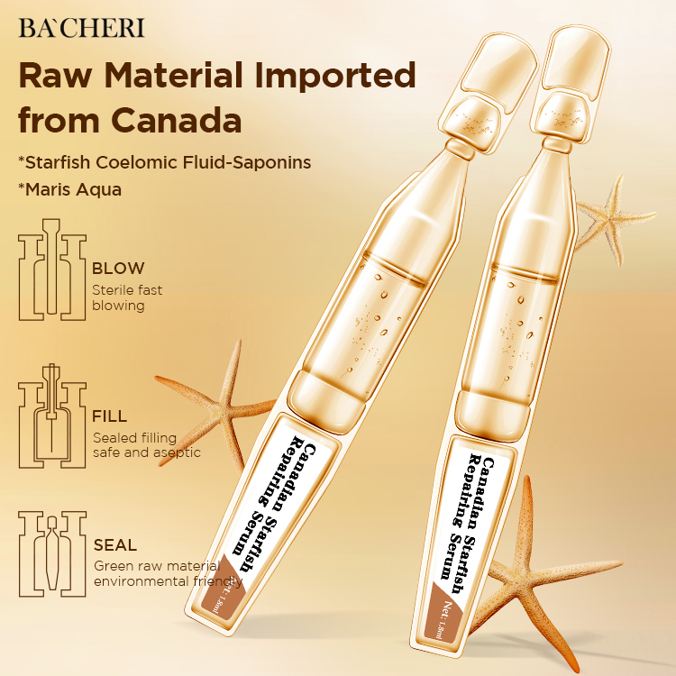 Factory Private Label Organic Skin Care Anti Aging Repairing Moisturizing Canadian Starfish Ampoule Face Serum for Sensitive