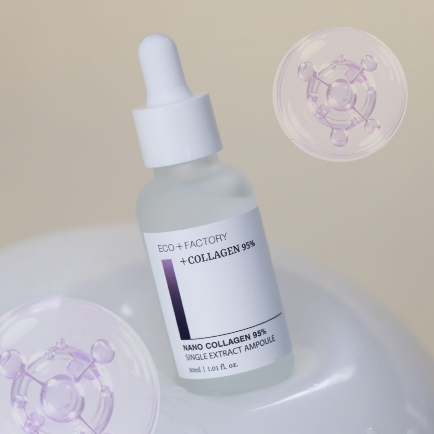 ECOFACTORY Korea 95 Nano Collagen Concentrate Ampoule Boost Skin Elasticity Anti Aging Face Body Serum