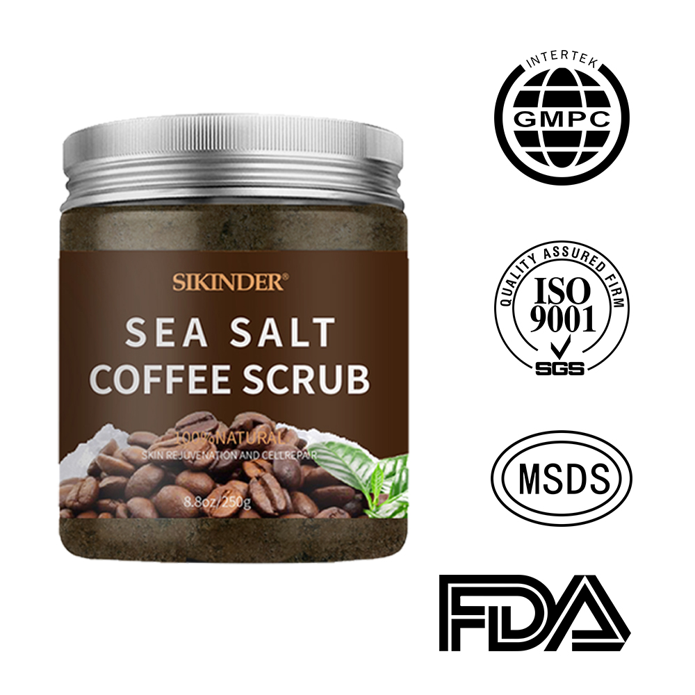 Facial Scrub Oem Coffee Scrub With Dead Sea Salt | All Natural Exfoliating Body Scrub For Beauty SkinCare Products
