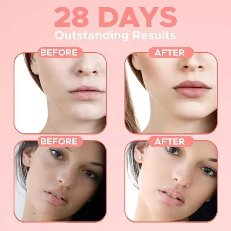 5 in 1 Anti-Aging Face Essence Hyaluronic Acid Vitamin C E Peptide Collagen Serum for Wrinkles Glowing Skin
