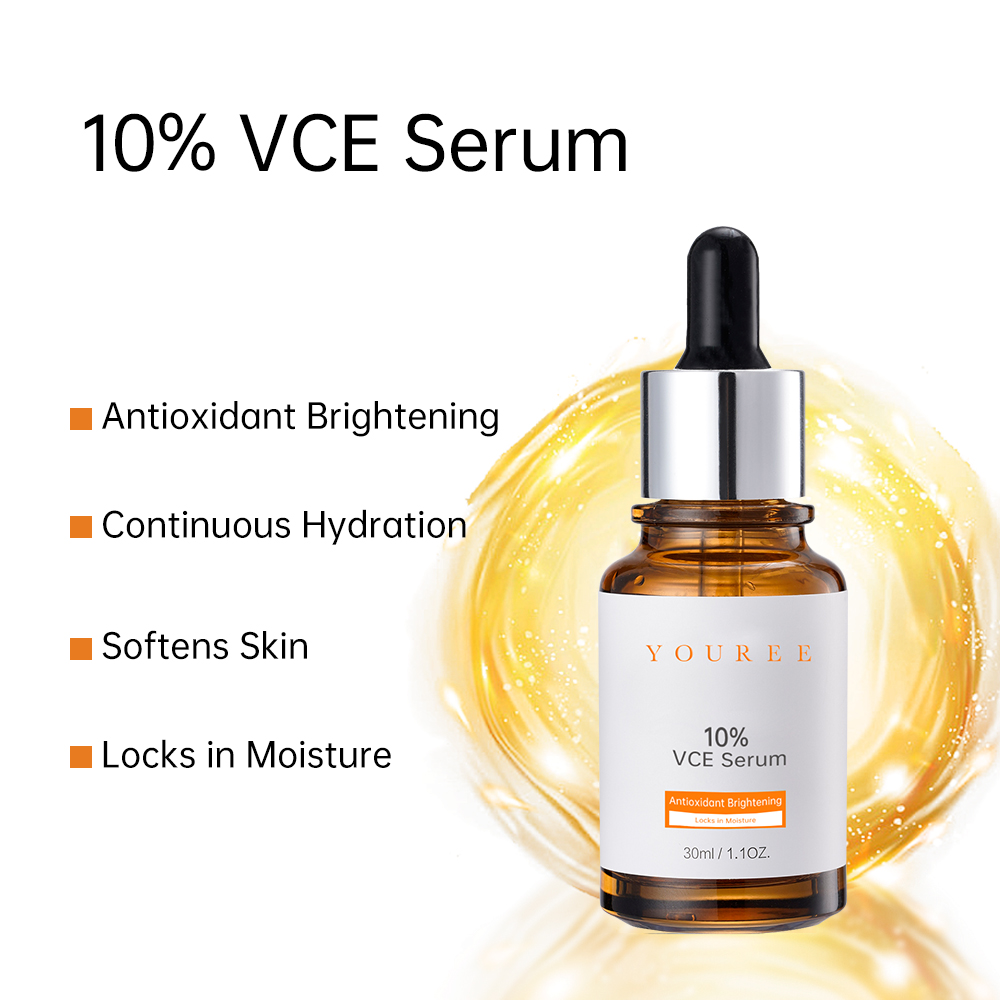 10% Vitamin C Ethyl Ascorbic Acid Serum Brightening Anti-Aging Dark Spot Removing Hydrating Hyaluronic Acid Face Serum OEM/ODM