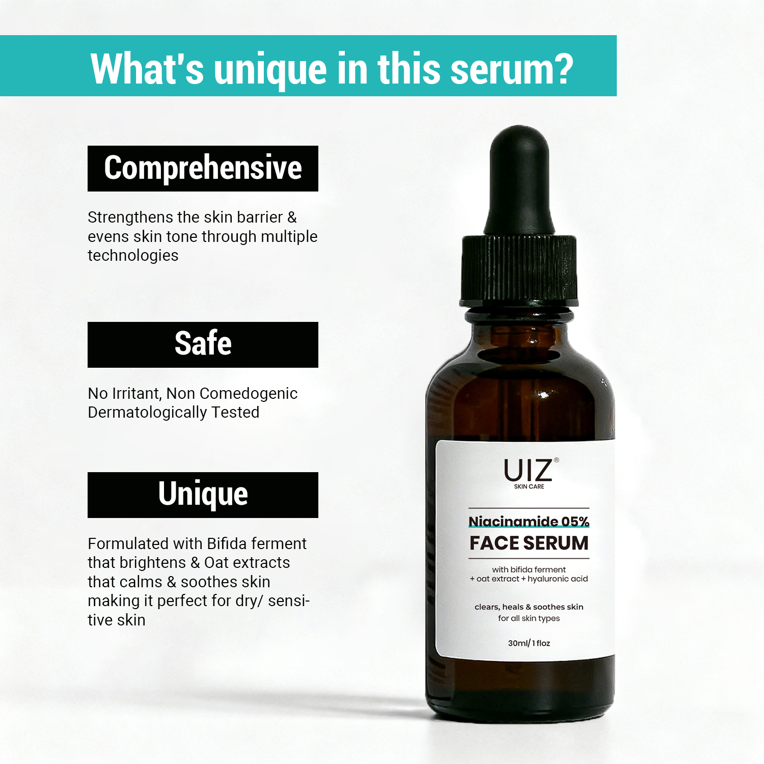 For Original Brand Skin Care Serum 10% Niacinamide &amp; 4% Tranexamic Acid Dark Spot Corrector &amp; Glowing Effect