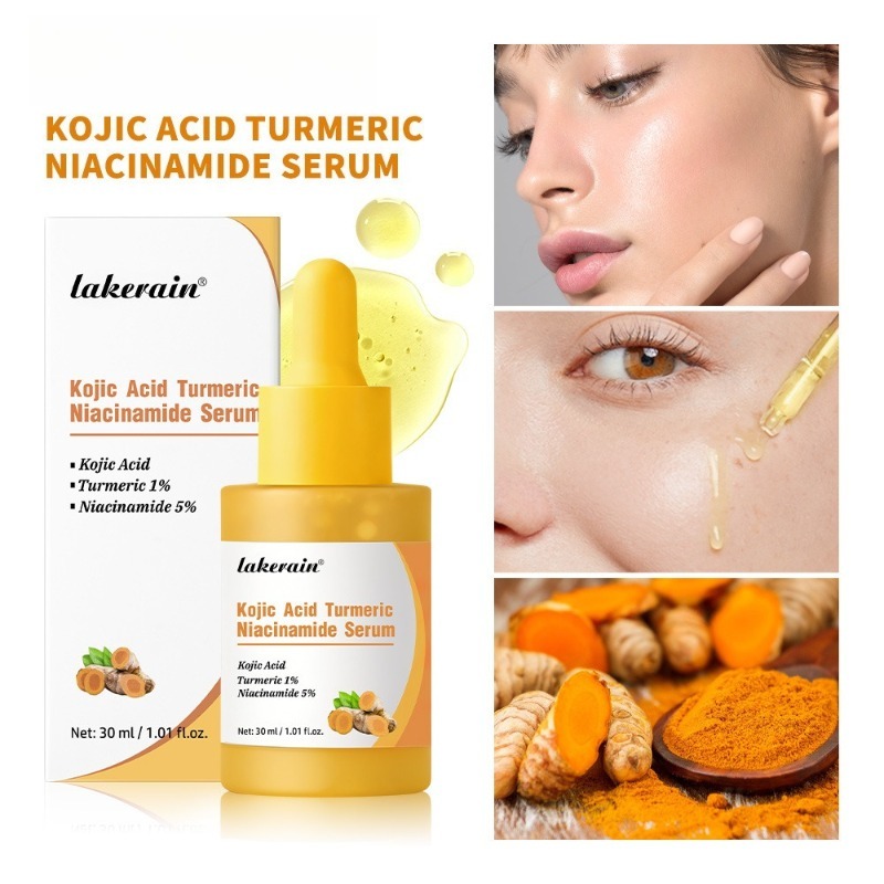 Kojic Acid Turmeric Niacinamide Serum 30ml Moisturizer for Facial Skin Care Customized for Uniform Tone Anti-Aging Firming Face