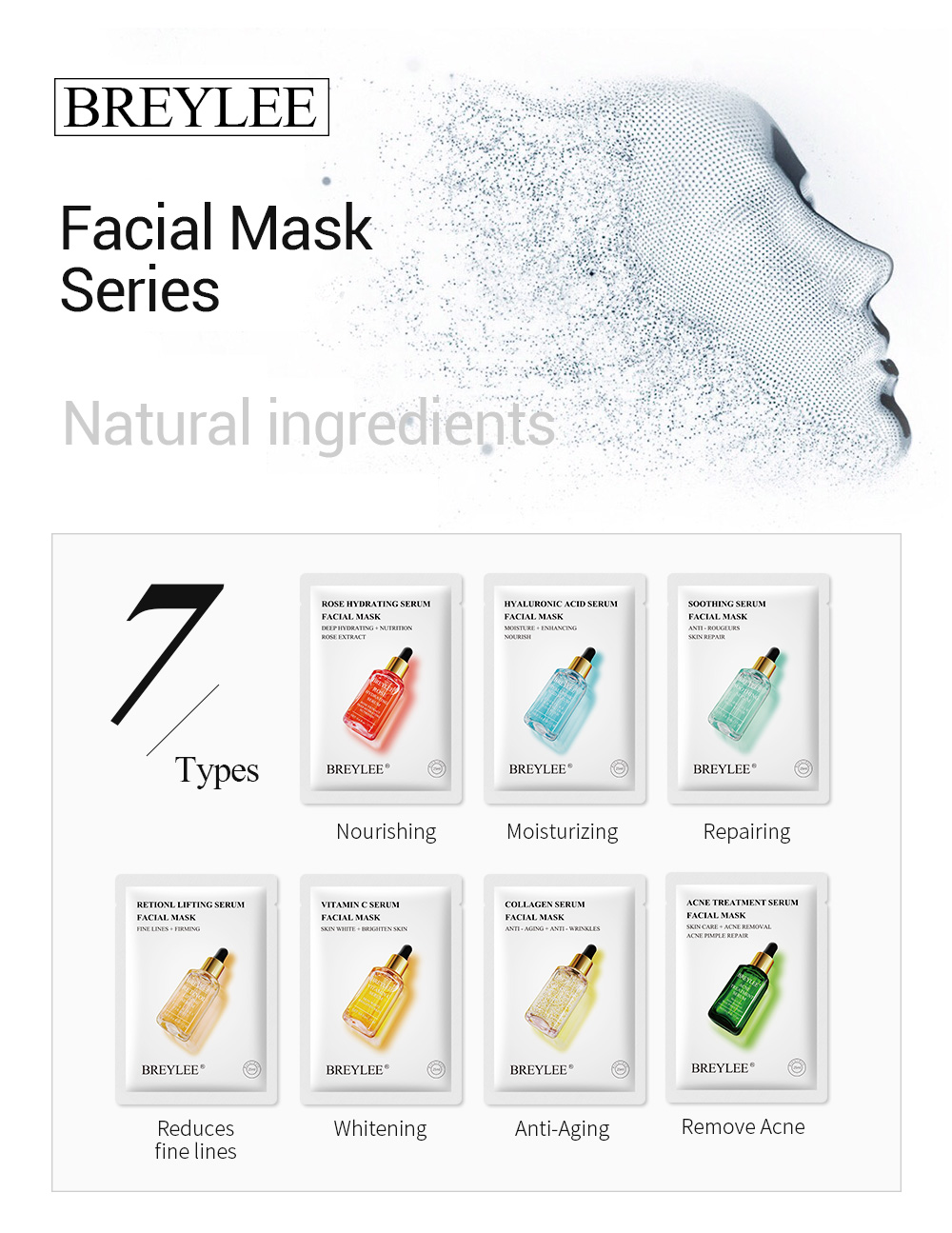 BREYLEE Natural Serum Skincare Face Mask