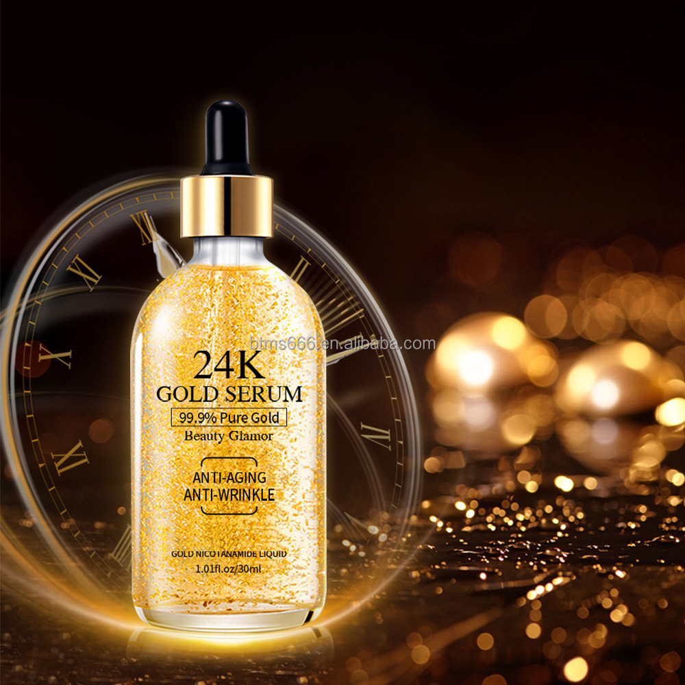 Best Selling 24k Gold Serum Wholesale Niacinamide Face Serum Hydrating Nourishing Lifting Firming 24K Gold Serum For Face