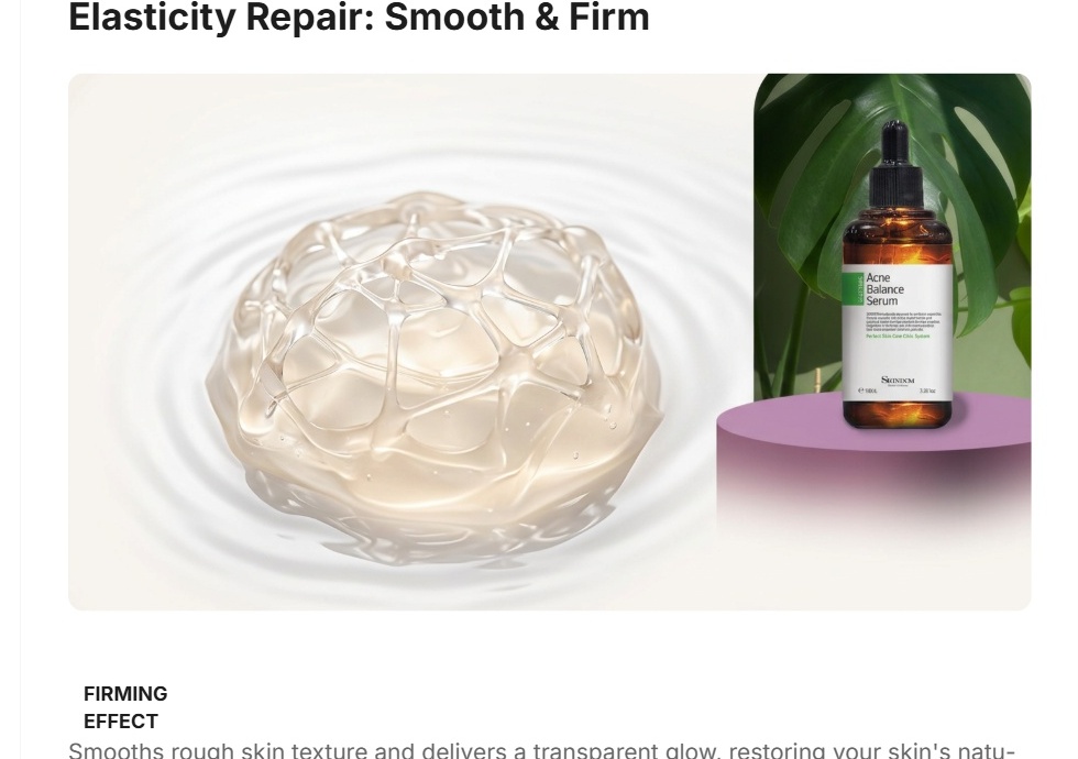 [OEM/ODM] Acne Balance Serum 100mL Face Serum For Acne Treatment Soothing Moisture Firming