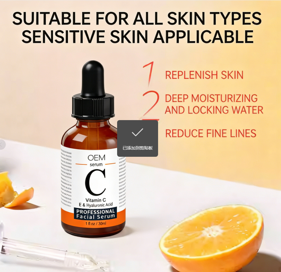 Vegan Anti Aging Facial Serum Niacinamide Private Label Face Hyaluronic Acid Serum Vitamin C Skin Care Serum