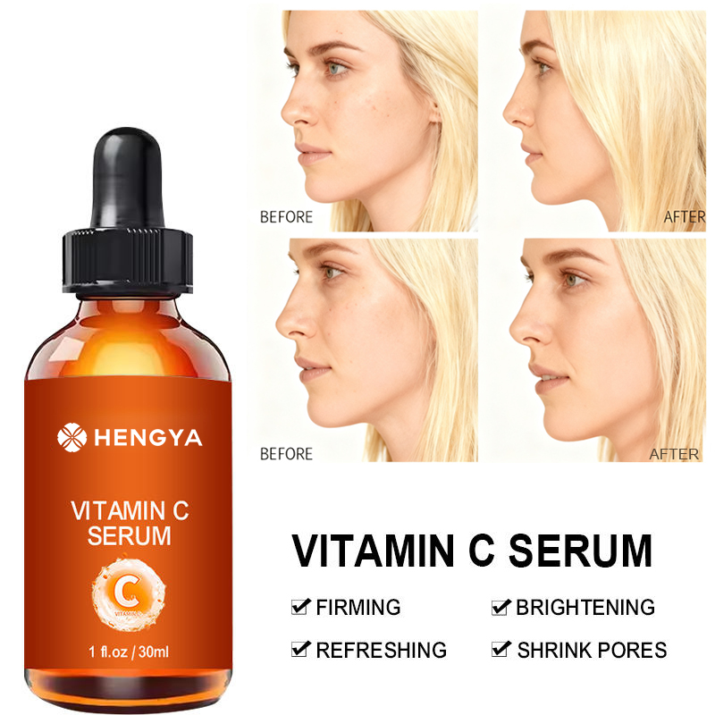 OEM High Quality Liquid Whitening Vitamin C Serum with Hyaluronic Acid for Face Anti-Aging &amp; Anti-Wrinkle Skin Care 30ml