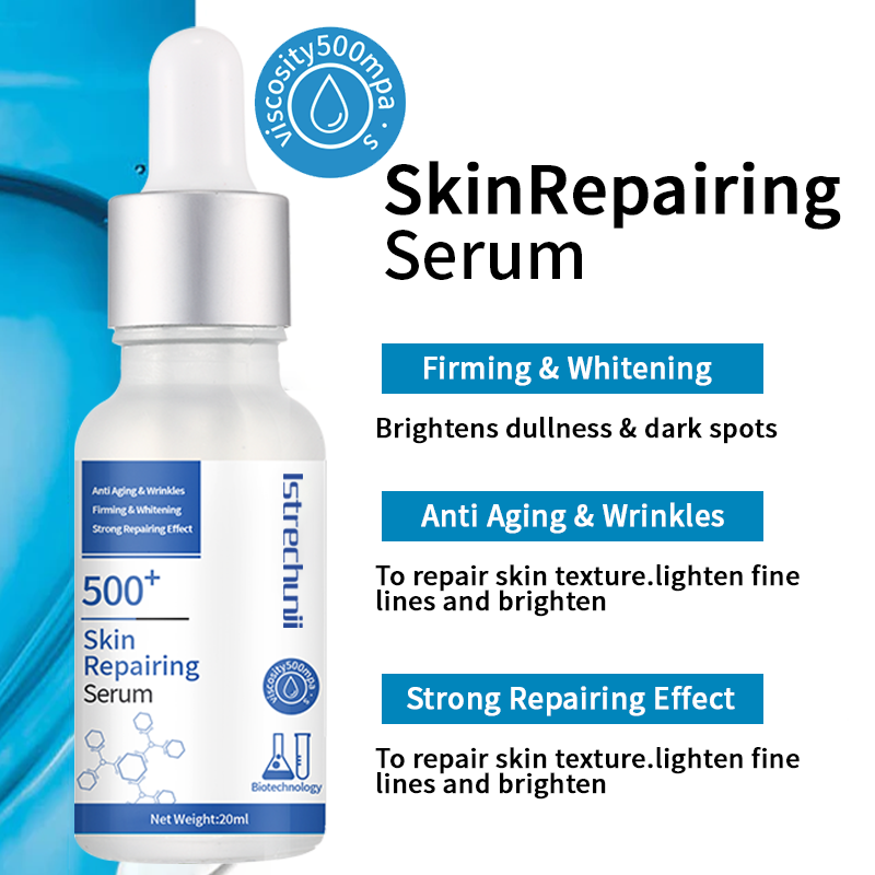 Wholesale Custom Microbial Fermentation Skin Care Anti-Wrinkle Firming Whitening 500+ Face Serum For Repair Skin Texture