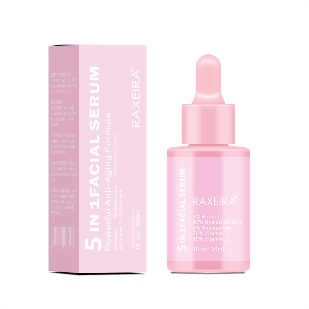Wholesale Face Serum Hyaluronic Acid 10% Facial Niacinamide 5% Whitening Collagen 5% Vitamin C 30% 5 In 1 Skin Care Serum