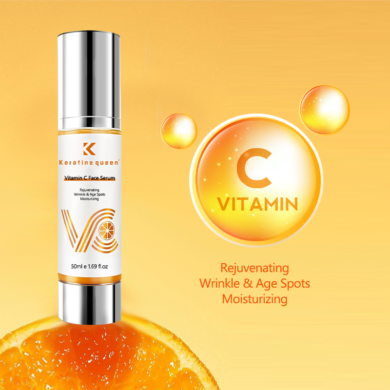 OEM/ODM Private Label 50ML Organic Vegan Anti-wrinkle Anti-aging Hydrating Whitening Vitamin C Face Serum for All Skin Types