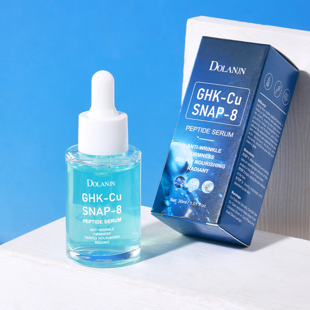 Anti-Aging Repair Copper Peptide GHK-CU Facial Serum Deep Hydration Wrinkle Smoothing Skin Essence Support Dropshipping Service