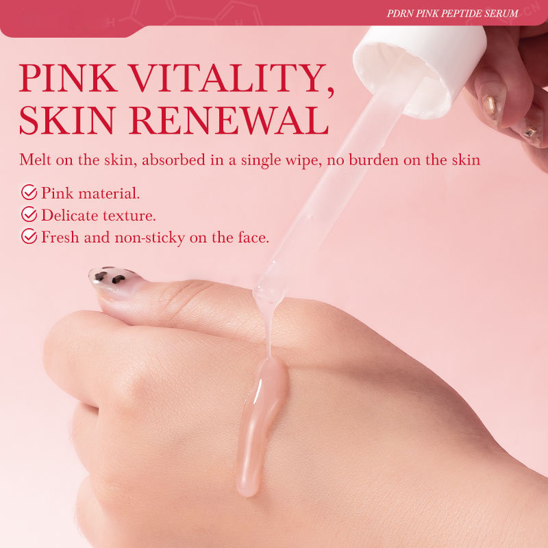 OEM pink Peptide Face Serum Facial Skin Care Niacinamide Hydrating Moisturizing Firming PDRN Toner Pink Peptide Serum