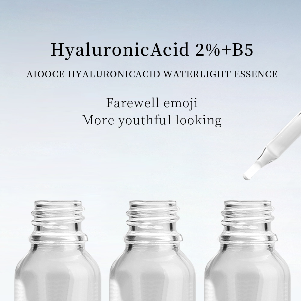 Aiooce Hyaluronic Acid 2%+B5 Beauty Moisturizing Hydrating Glow Anti-Aging Brightening Serum Skin Care For Face Nose Essence