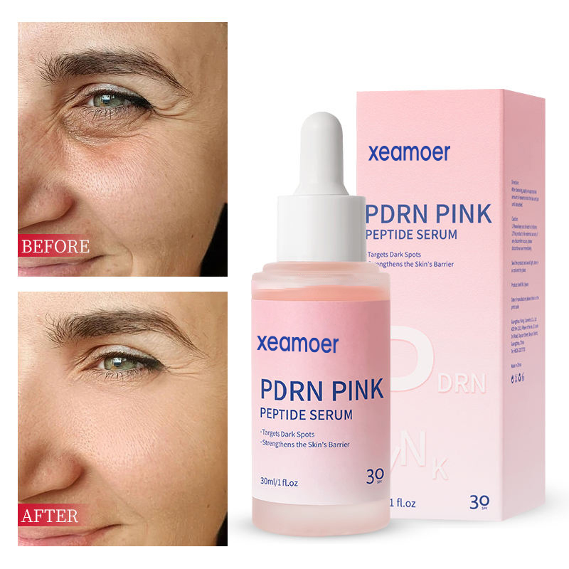 OEM pink Peptide Face Serum Facial Skin Care Niacinamide Hydrating Moisturizing Firming PDRN Toner Pink Peptide Serum