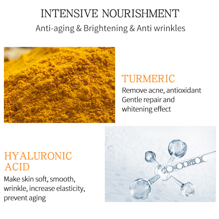 OEM Anti-aging Nourishing Dark Spots Remover Oil Control Anti-acne Organic Tumeric Face Serum for Dark Spots