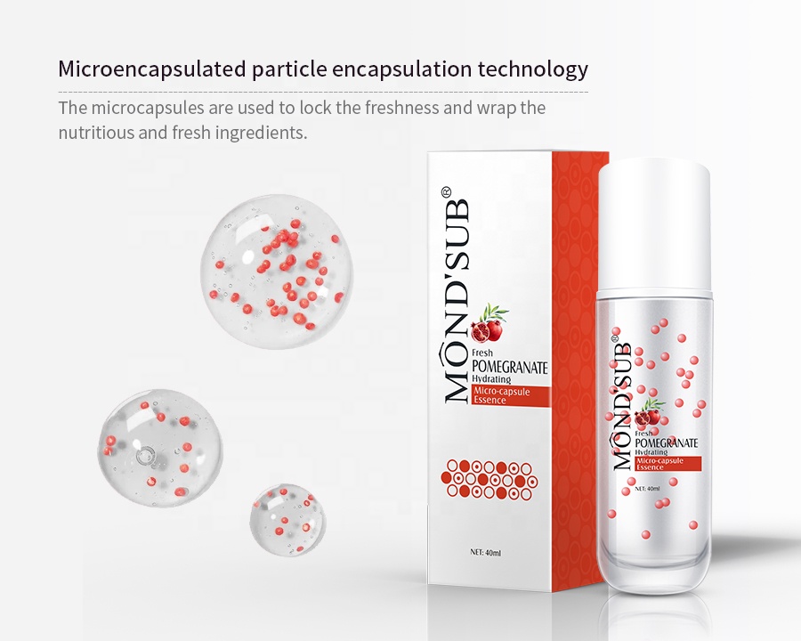 Private Label Custom Oem Pomegranate Multi Micro Capsule Serum Anti Wrinkle Skin Care Organic Lift Face Serum Cosmetics