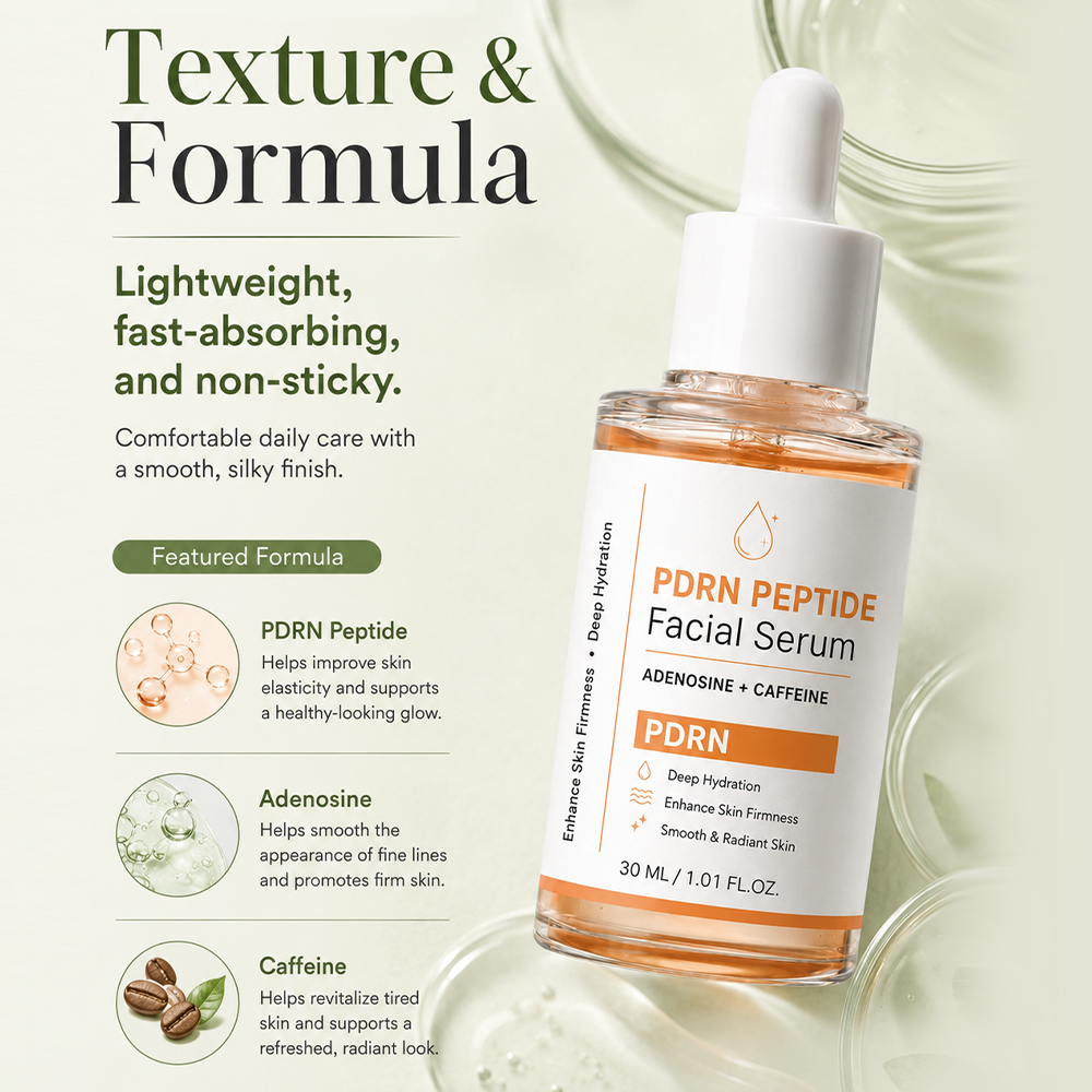 Private Label PDRN DNA Salmon Peptide Niacinamide Brightening Anti Aging Face Skin Care Pink Serum Facial Products