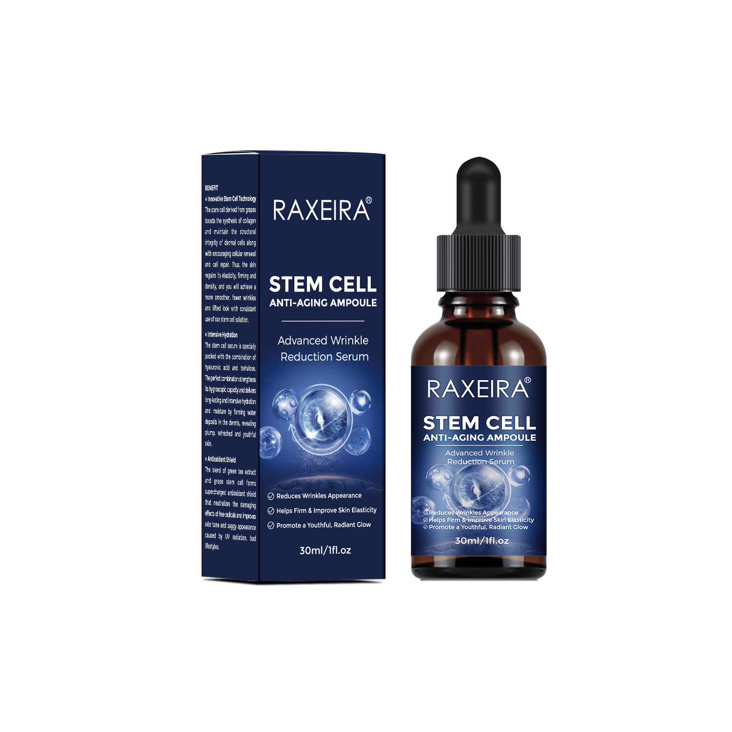 Anti-Aging Anti-Wrinkle Whitening STEM CELL Collagen Peptide Gold Serum Ampule for Face