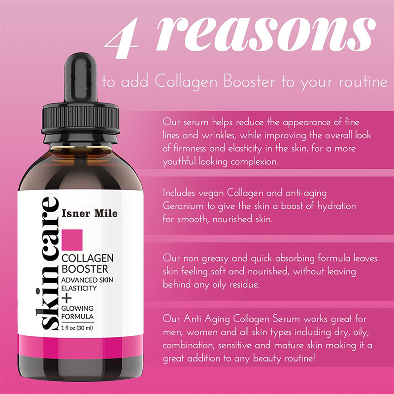 Collagen Booster Serum for Face Reduces Wrinkles and Boosts Collagen Improves Tone and Texture