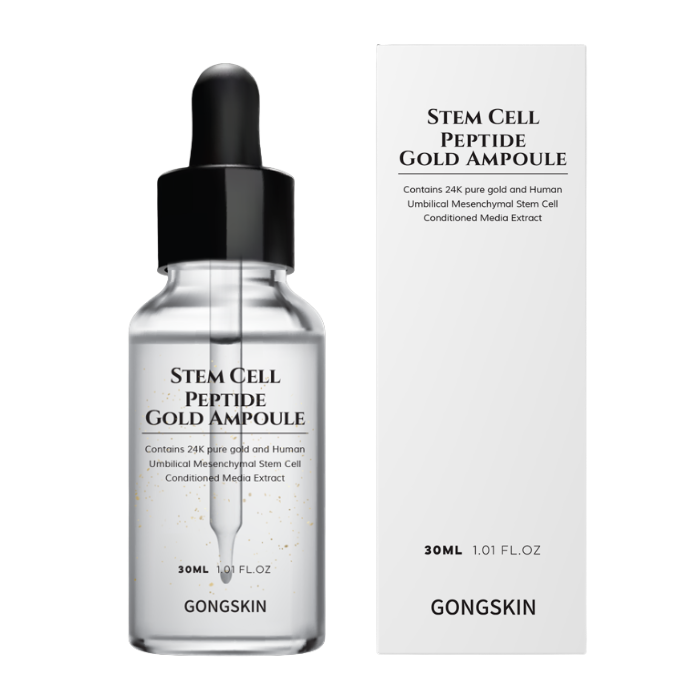 Anti-Aging Anti-Wrinkle Whitening STEM CELL Collagen Peptide Gold Serum Ampule for Face
