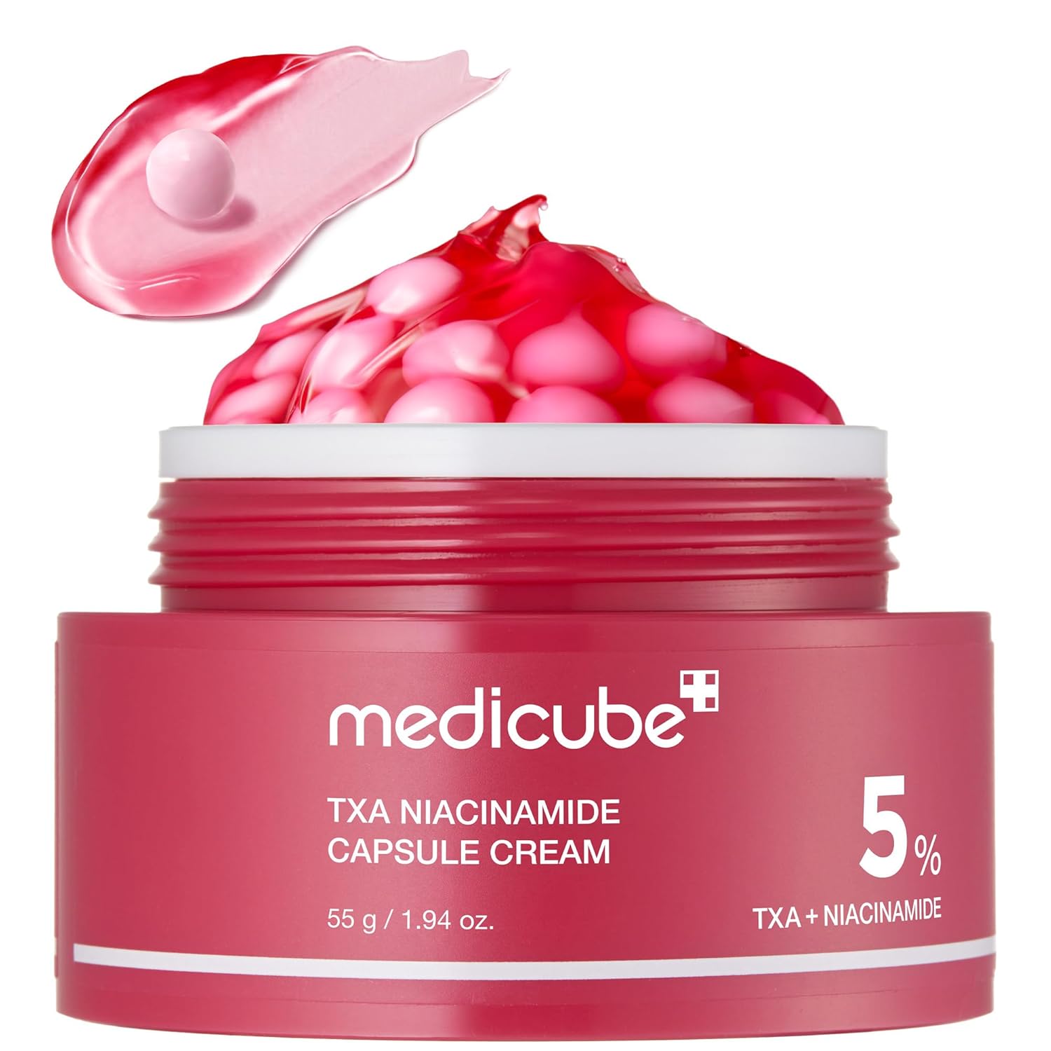 Medicube TXA + Niacinamide &amp; Vitamin C Squalene Night Cream Dual Radiance Moisturizer for Even Skin Tone Texture &amp; Hydration