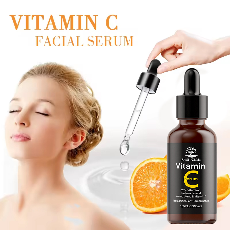 Wholesale 30ml Vitamin C Serum Liquid Facial Serum Lightening Whitening Dark Spots Removal Face Care Serum