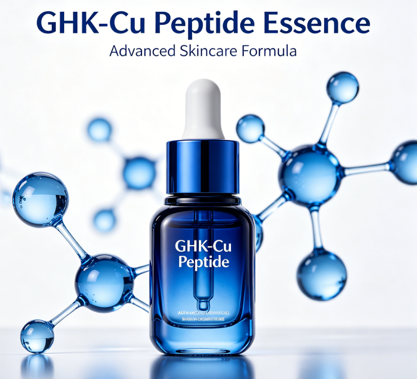 GHK-Cu Blue Copper Peptide Serum Anti Aging Repair Skin Barrier Hydrating Anti Wrinkle Facial Essence Liquid