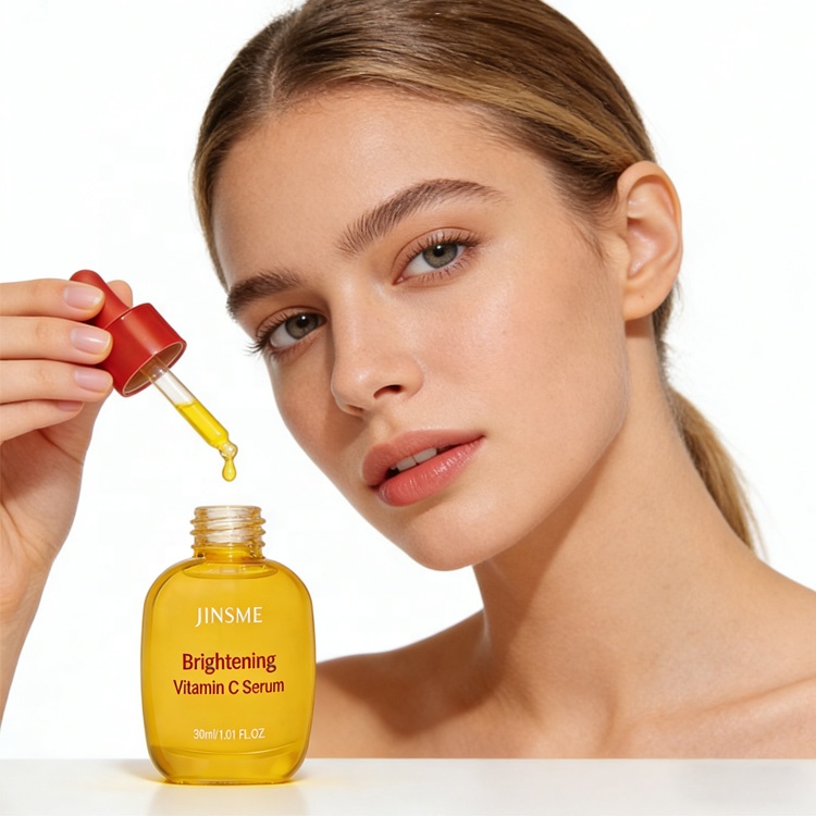 OEM/ODM 10% Vitamin C Serum with Hyaluronic Acid Ceramide Brightening Antioxidant Hydrating Repair Liquid Face 30ml