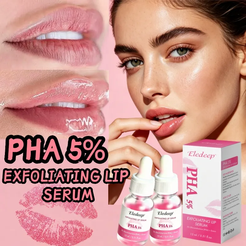 Custom Logo Advanced Rejuvenating Pha 5% Exfoliating Lip Brightening Serum Hydrating Overnight Lip Gentle Exfoliator Treatment
