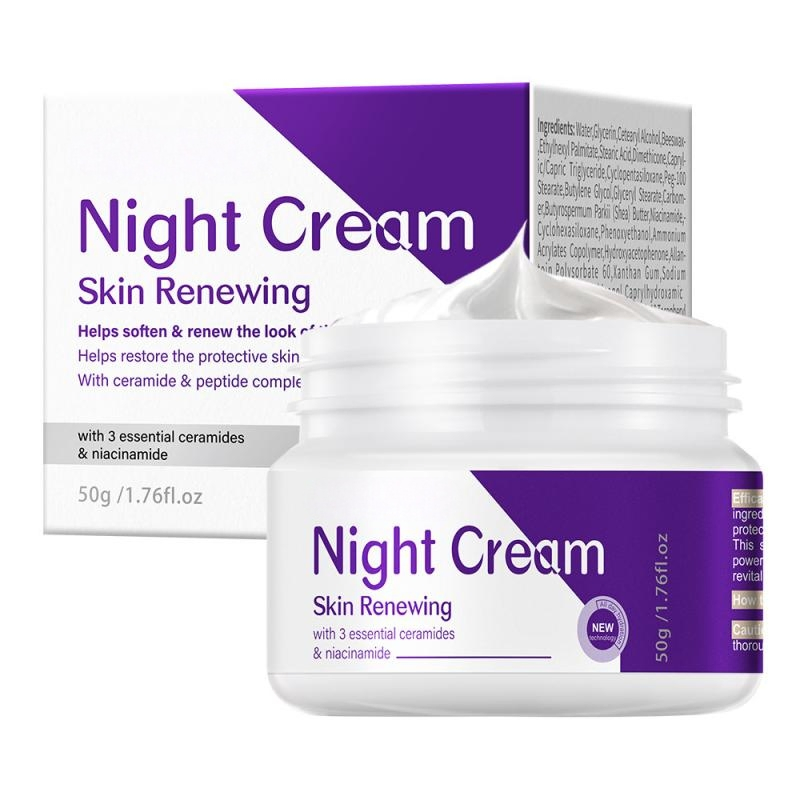 Hydrating Night Cream with Nicotinamide for Overnight Skin Renewal