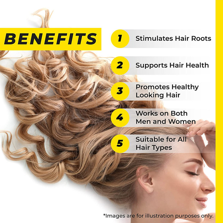 Custom Natural Ingredients Turmeric Biotin Hair Growth Serum