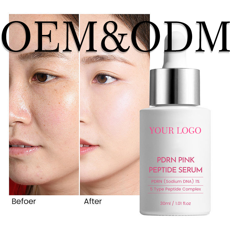 OEM ODM C-PDRM Pink Peptide &amp; Hyaluronic Acid Serum for Face Lightweight Whitening Anti-Wrinkle and Anti-Aging Features