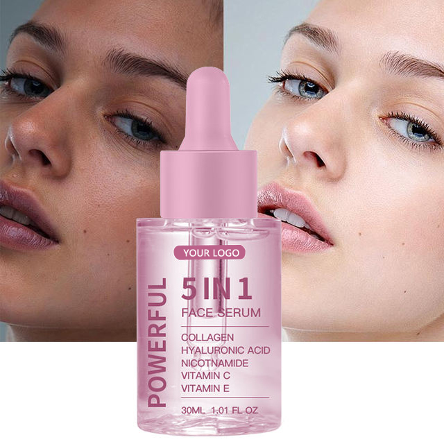 5 in 1 Facial Serum Anti Aging Collagen Moisturizing Whitening Smoothing Facial Serum Private Label Retinol Skin Facial Serum
