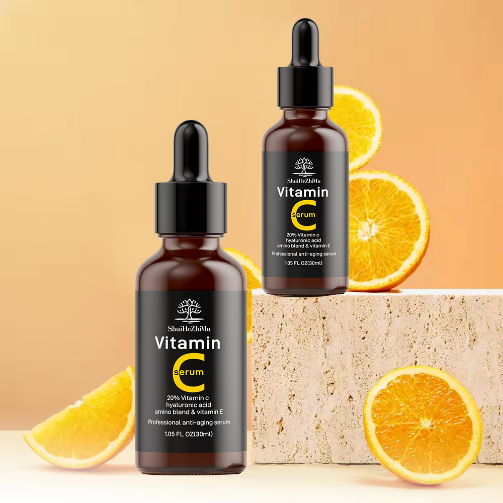 Wholesale 30ml Vitamin C Serum Liquid Facial Serum Lightening Whitening Dark Spots Removal Face Care Serum