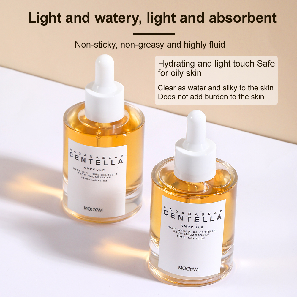 Private Label Centella Asiatica Extract Ampoule Facial Serum for Soothing Sensitive and Acne Skin All-in-one Facial Serum