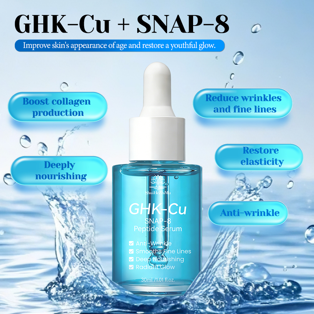 GHK-Cu Blue Copper Peptide Face Serum Anti Aging Wrinkle Repair Skin Firming Collagen Boosting OEM Skin Care Manufacturer