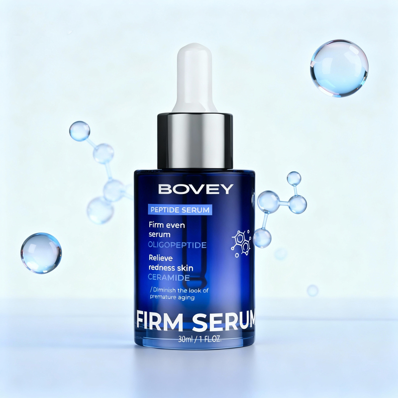 Private Label Organic Copper Peptide Serum Reduces Wrinkles Fine Lines Firming Collagen Face GHK-Cu Blue Copper Peptide Serum