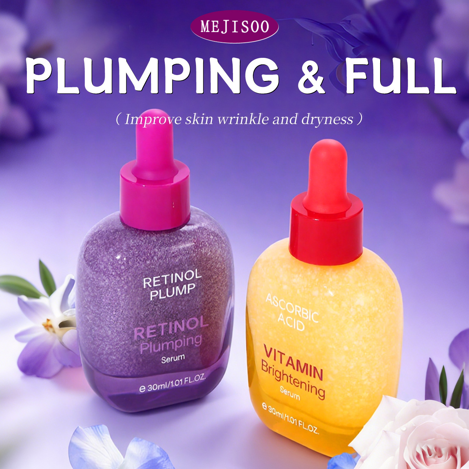 Brightening Vitamin C Face Serum with Niacinamide Dark Spot Corrector Glowing Glass Skin Care Whitening Hydrating Face Serum