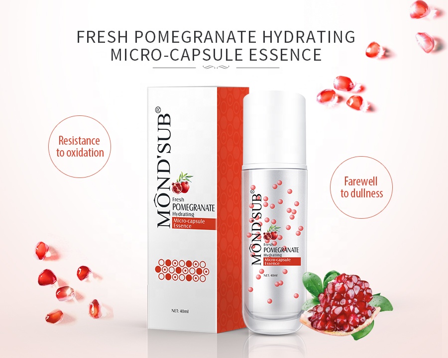 Private Label Custom Oem Pomegranate Multi Micro Capsule Serum Anti Wrinkle Skin Care Organic Lift Face Serum Cosmetics