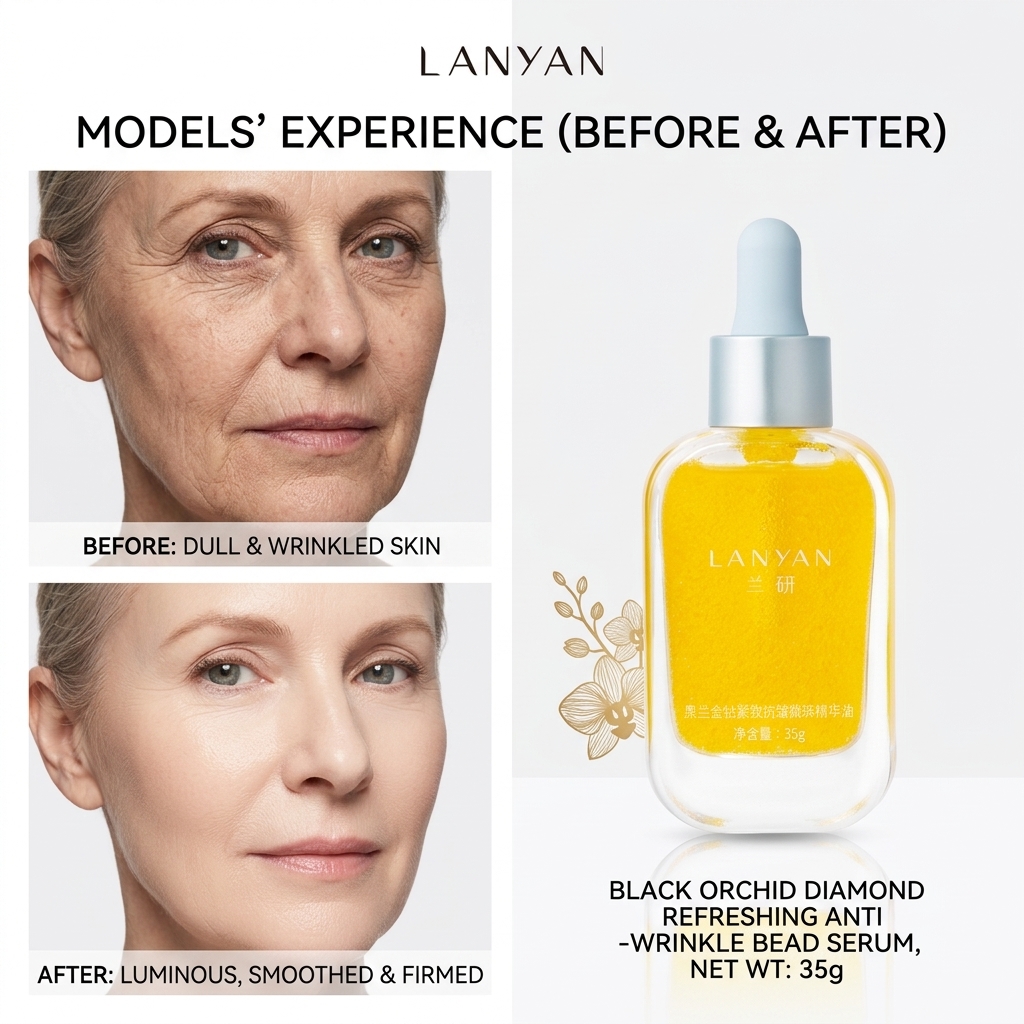 Water Oil Dual Phase Facial Essence Oil 3s Fast Absorb Non Greasy Dendrobium Black Orchid Anti Aging Reduce Fine Lines