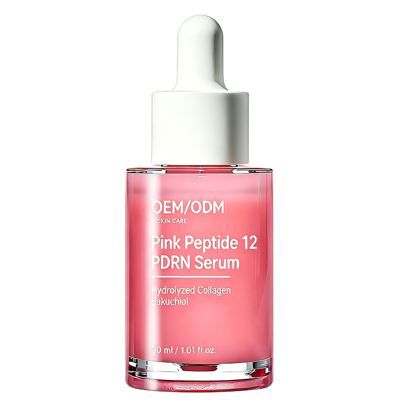 Custom Formula Salmon PDRN DNA Pink Peptide Ampoule Serum Elasticity Boost Skin Barrier Repair Anti Aging OEM ODM Manufacturer